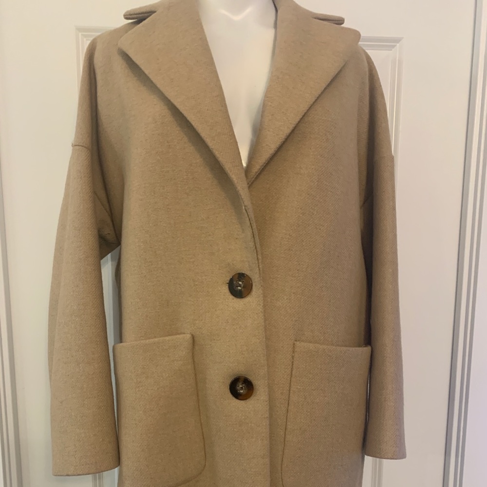 Zara khaki stylish coat